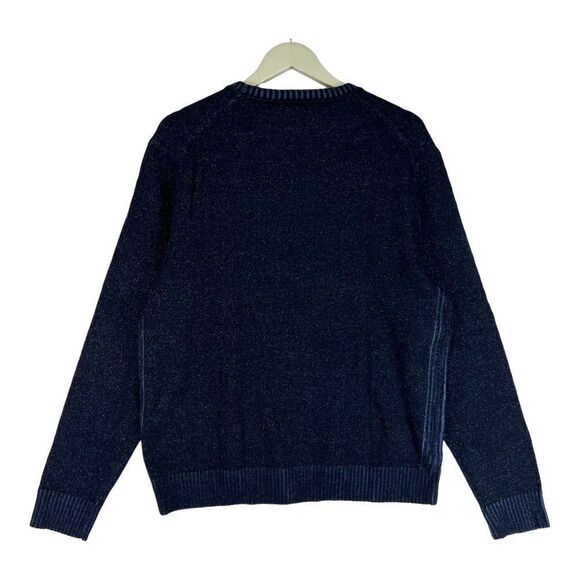 New Dylan Gray Men US L Wool Sweater Navy Blue Sweatshirt Crew Neck Long Sleeve - Picture 4 of 7